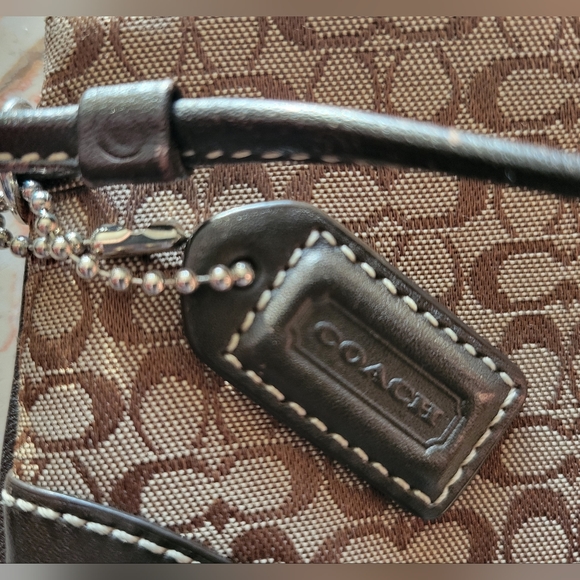 Small Brown Coach Signature Wristlet - Picture 4 of 4